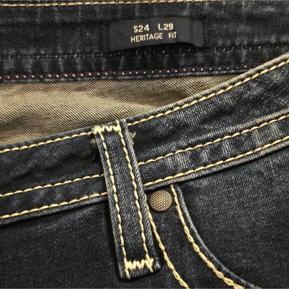 Vigoss Heritage Fit‎ Stretch Rolled Hem Bling Pocket Jeans Plus Size 24 - Picture 15 of 15